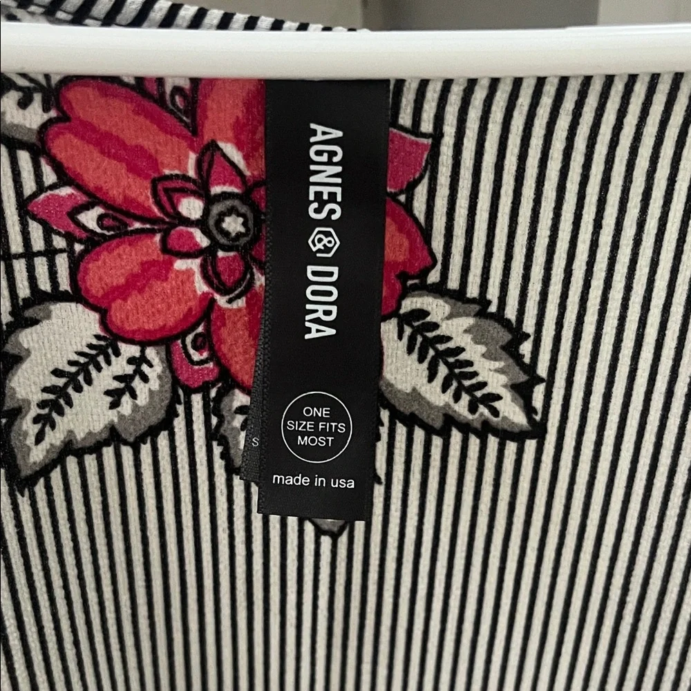 Agnes & Dora Floral Striped Kimono Cardigan Boho Lightweight Open Front